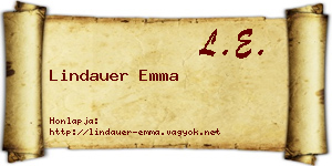 Lindauer Emma névjegykártya